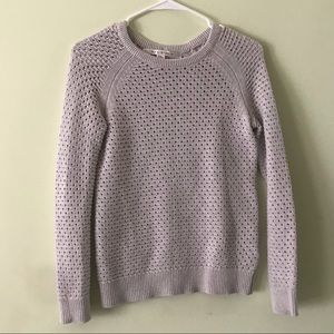 Nude knitted sweater with button up back